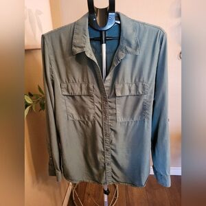 Levi's Olive Green Button-Up Utility Shirt